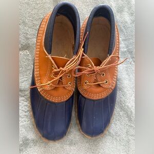 LL BEAN Women’s Two-Tone Navy & Brown Duck Shoes